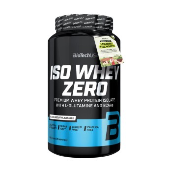 BioTechUSA Iso Whey Zero proteine isolate in polvere barattolo 908g black biscui