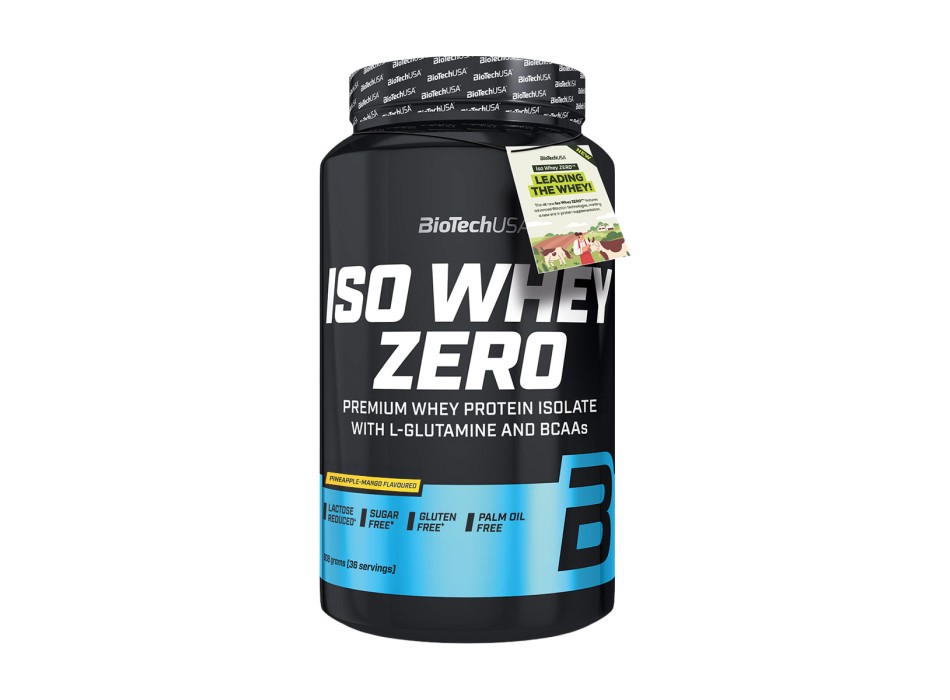 BioTechUSA Iso Whey Zero proteine isolate in polvere barattolo 908g pineapple ma