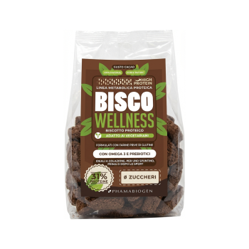Bisco Wellness Pharmabiogen biscotti proteici 200g Cacao