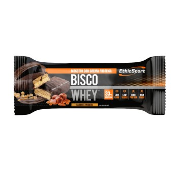 Bisco Whey EthicSport barretta proteica arachidi e caramello
