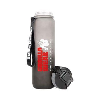 Borraccia Gorilla Wear Gradient da 1 litro con design sfumato nero e grigio