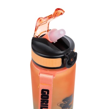 Borraccia Gorilla Wear Gradient da 1 litro con design sfumato verde e arancio