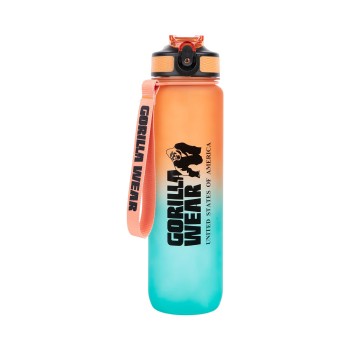 Borraccia Gorilla Wear Gradient da 1 litro con design sfumato verde e arancio