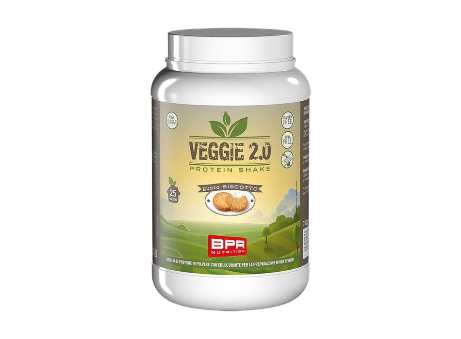 BPR Nutrition Veggie 2.0 Protein Shake amminoacidi vegetali 750g Biscotto