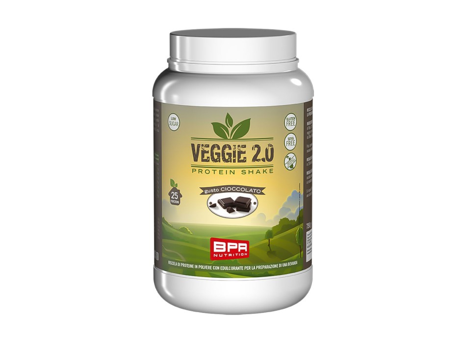 BPR Nutrition Veggie 2.0 Protein Shake amminoacidi vegetali 750g Cioccolato
