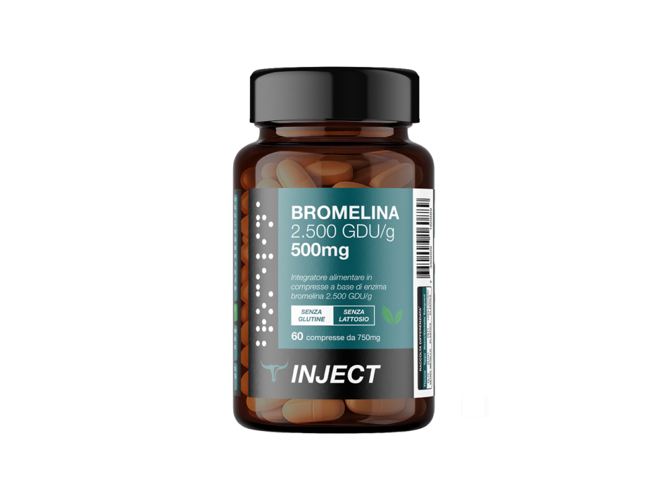 Bromelina 2500 GDU/g Inject Nutrition integratore drenante digestivo 60 caps
