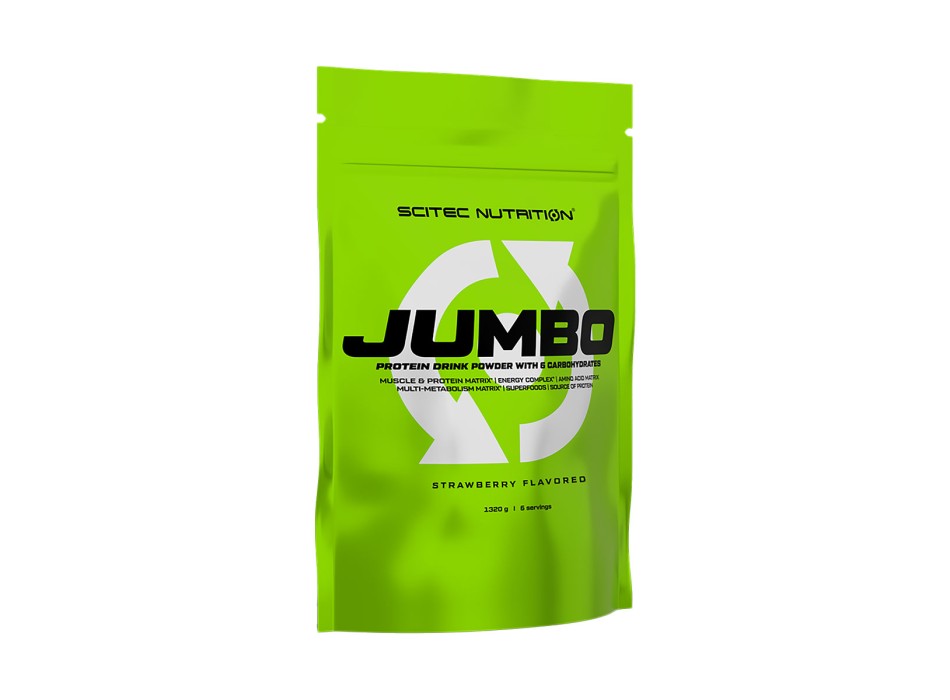 Busta di Jumbo Scitec Nutrition gainer completo 1320g Fragola