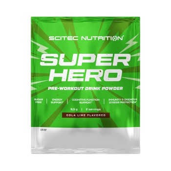 Bustina monodose Superhero Scitec Nutrition pre-workout 9,5g Cola Lime