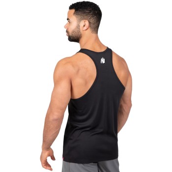 Canotta Classic Training Gorilla Wear nera da uomo con grande logo bianco circol