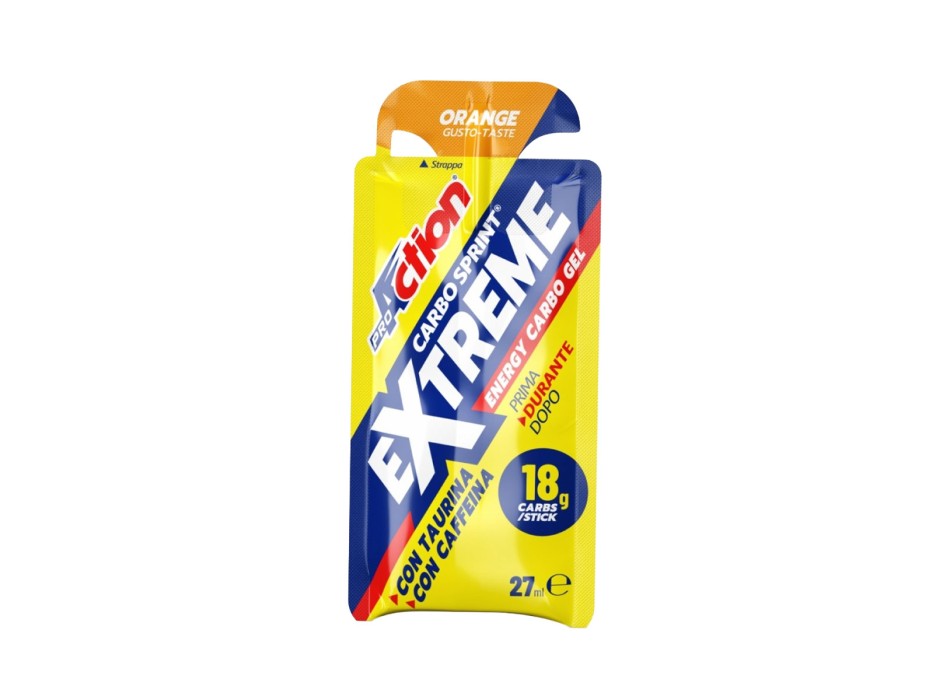 Carbo Sprint Extreme ProAction 27ml Gel Energetico con Caffeina Arancia