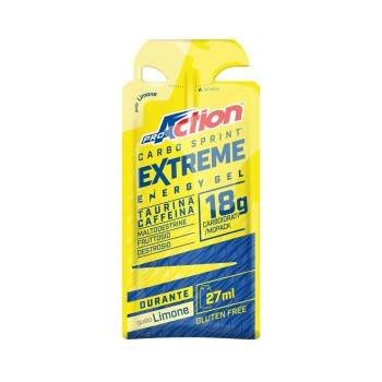 Carbo Sprint Extreme ProAction 27ml Gel Energetico con Caffeina Limone