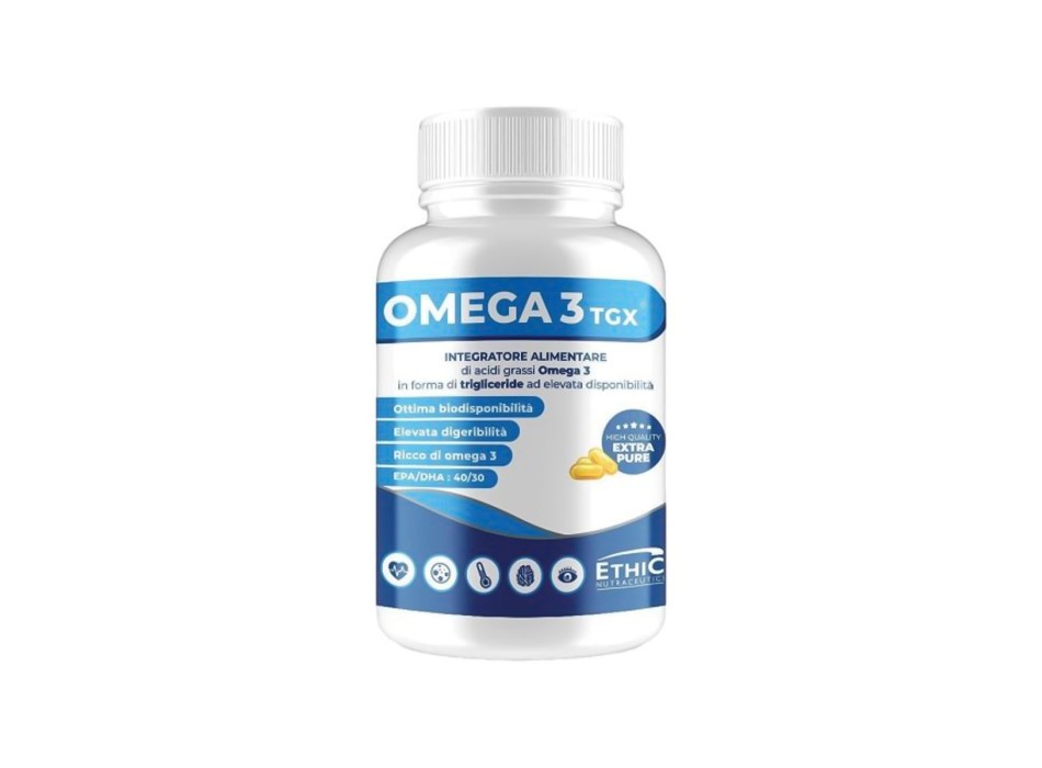 Certificazione IFOS 5 stelle e flacone integratore Omega 3 EthicSport TG