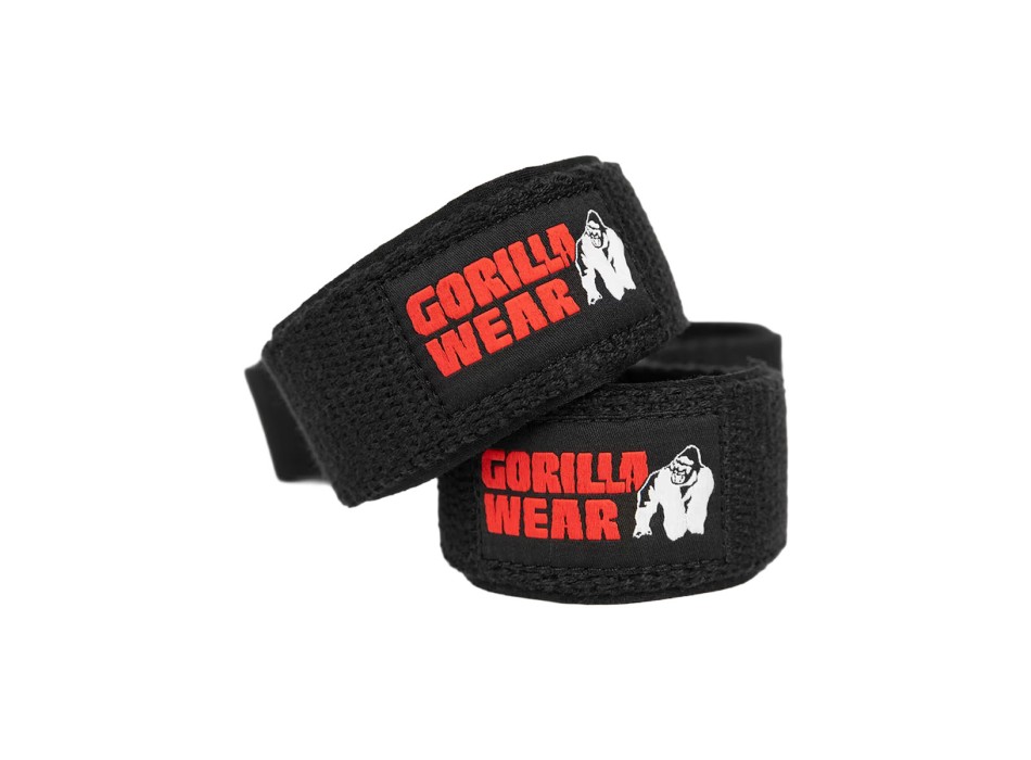 Cinghie da sollevamento Gorilla Wear Figure 8 nere in cotone e poliestere con im