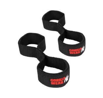 Cinghie da sollevamento Gorilla Wear Figure 8 nere in cotone e poliestere con im