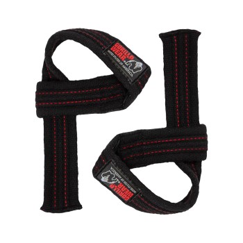 Cinghie da sollevamento professionali Gorilla Wear Hardcore nere modello extra 