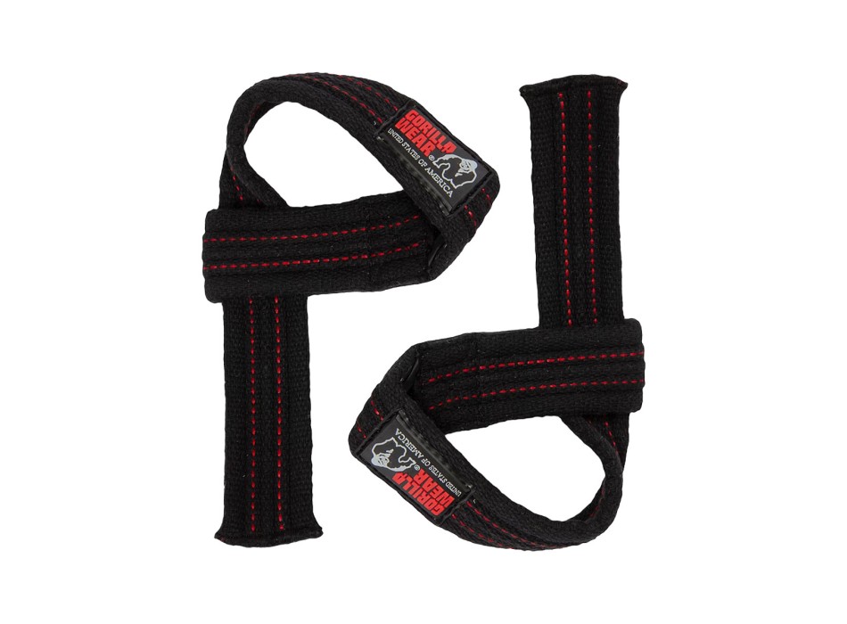 Cinghie da sollevamento professionali Gorilla Wear Hardcore nere modello extra 