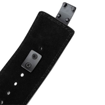 Cintura in Pelle con Leva in Carbonio 4 Pollici Nera