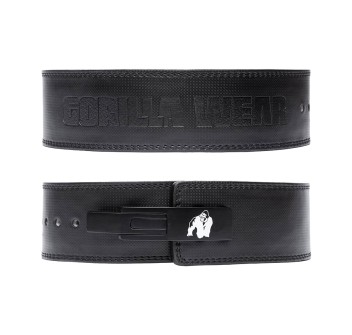 Cintura in Pelle con Leva in Carbonio 4 Pollici Nera