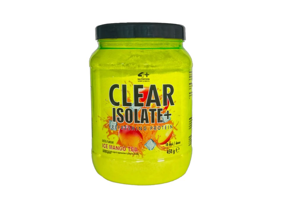 Clear Isolate+ 4+ Nutrition proteine isolate trasparenti gusto mango ice tea