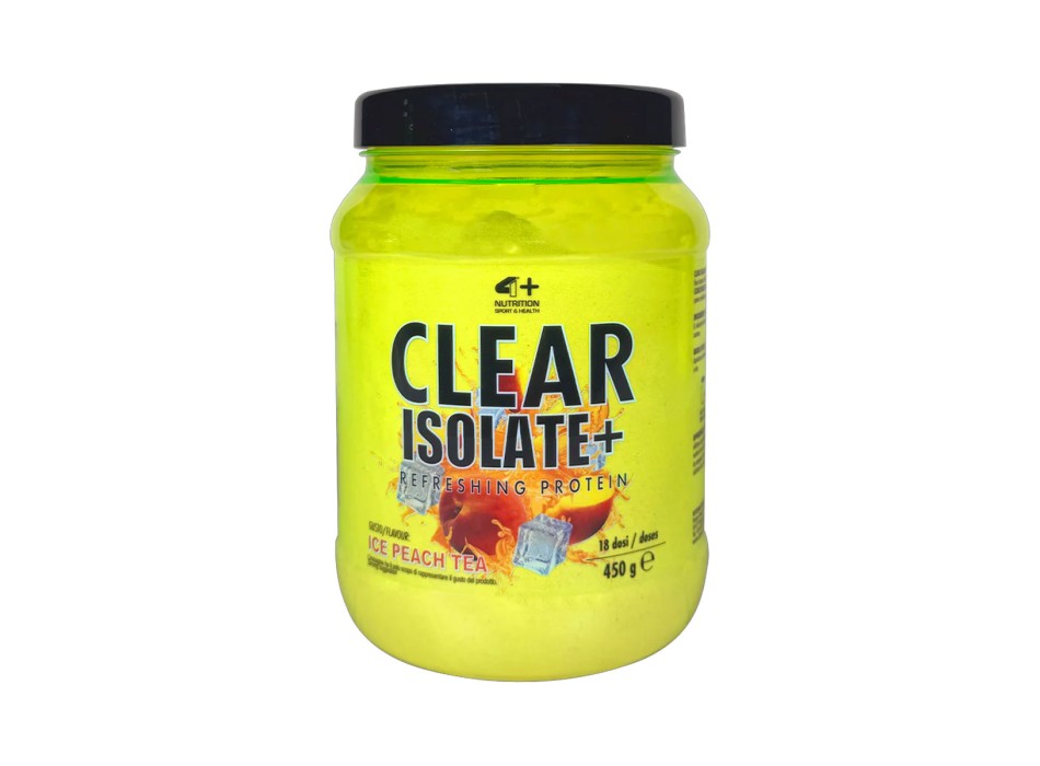 Clear Isolate+ 4+ Nutrition proteine isolate trasparenti gusto peach ice tea