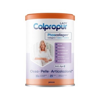 Colpropur Lady integratore collagene menopausa ossa pelle pesca