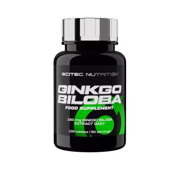 Confezione Ginkgo Biloba Scitec Nutrition supporto cognitivo 100 caps