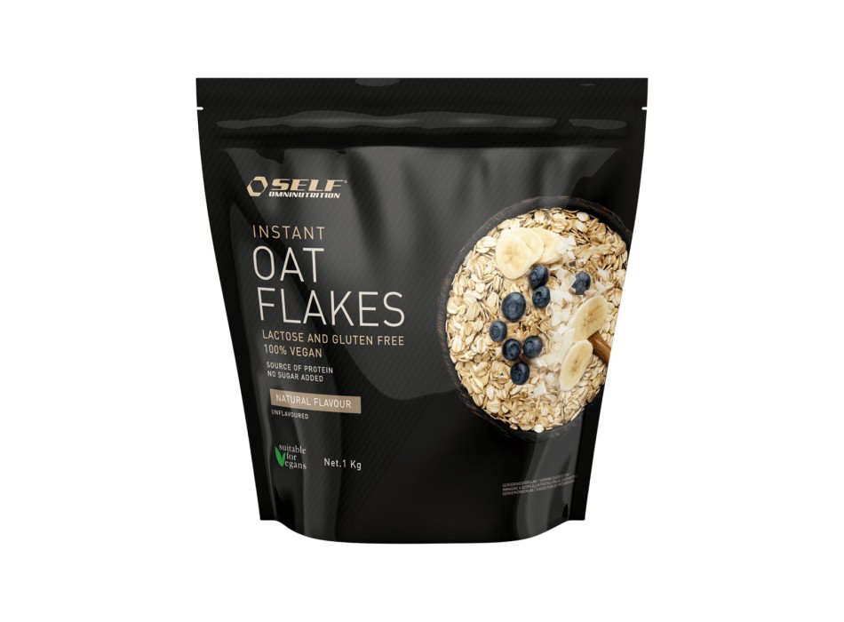 Confezione Instant Oat Flakes Natural Self Omninutrition fiocchi d'avena 1kg