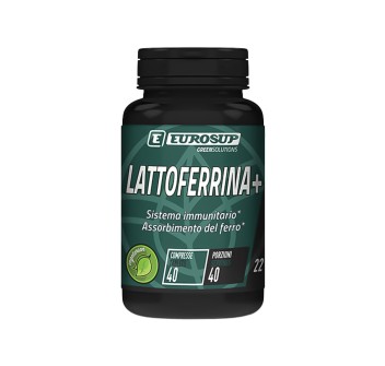 Confezione Lattoferrina Eurosup da 40 compresse, integratore da 200 mg di lattof
