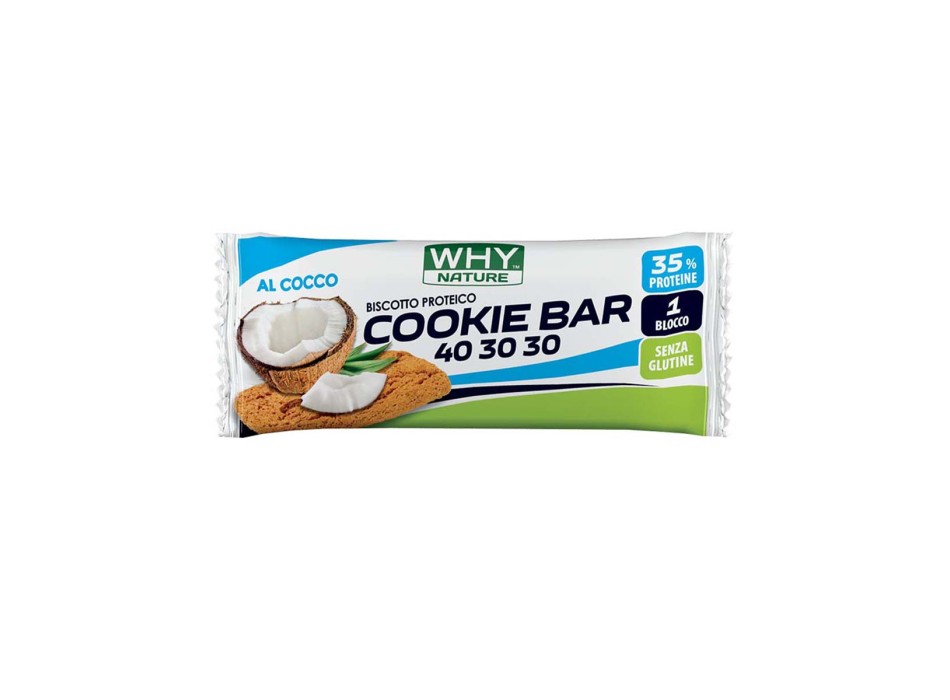 Cookie Bar 40-30-30 Why Nature barretta proteica bilanciata 21g Cocco