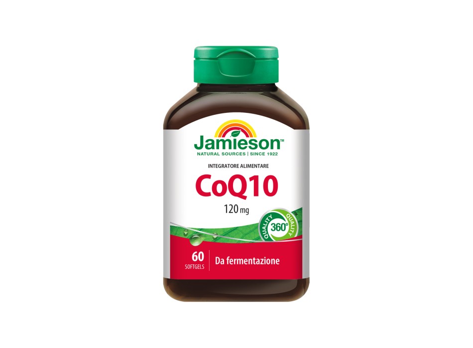CoQ10 Jamieson Integratore Coenzima Q10 120 mg Salute Cuore ed Energia 60 softge