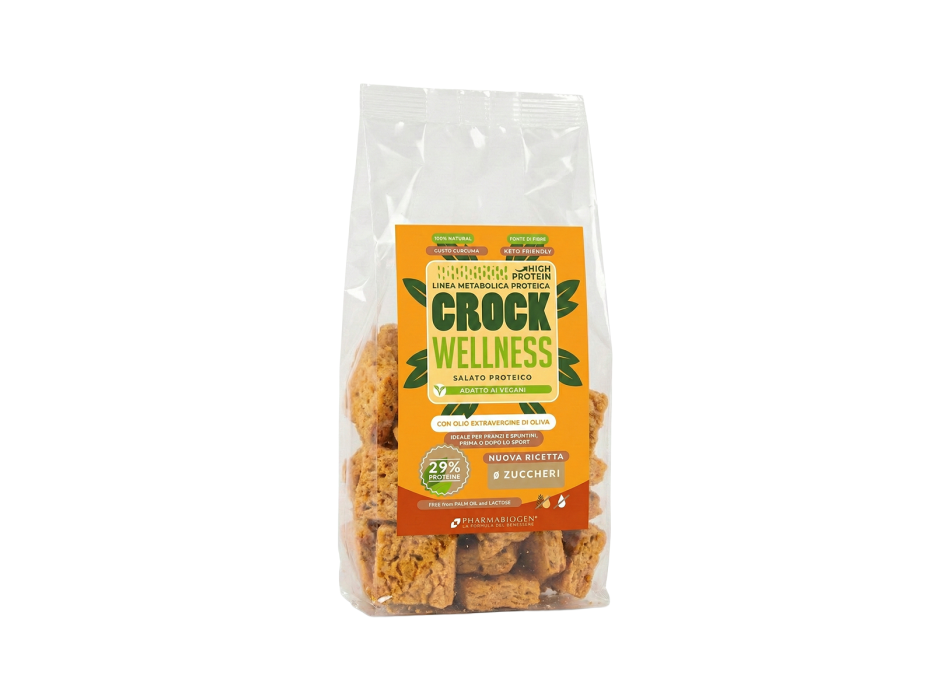 Crock Wellness Pharmabiogen snack proteico salato 80g Curcuma