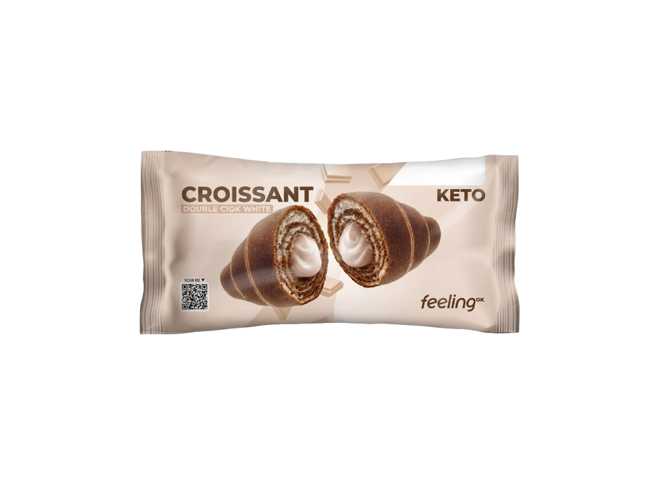 Croissant Double Ciok FeelingOK cornetto proteico ripieno 50g Cioccolato bianco