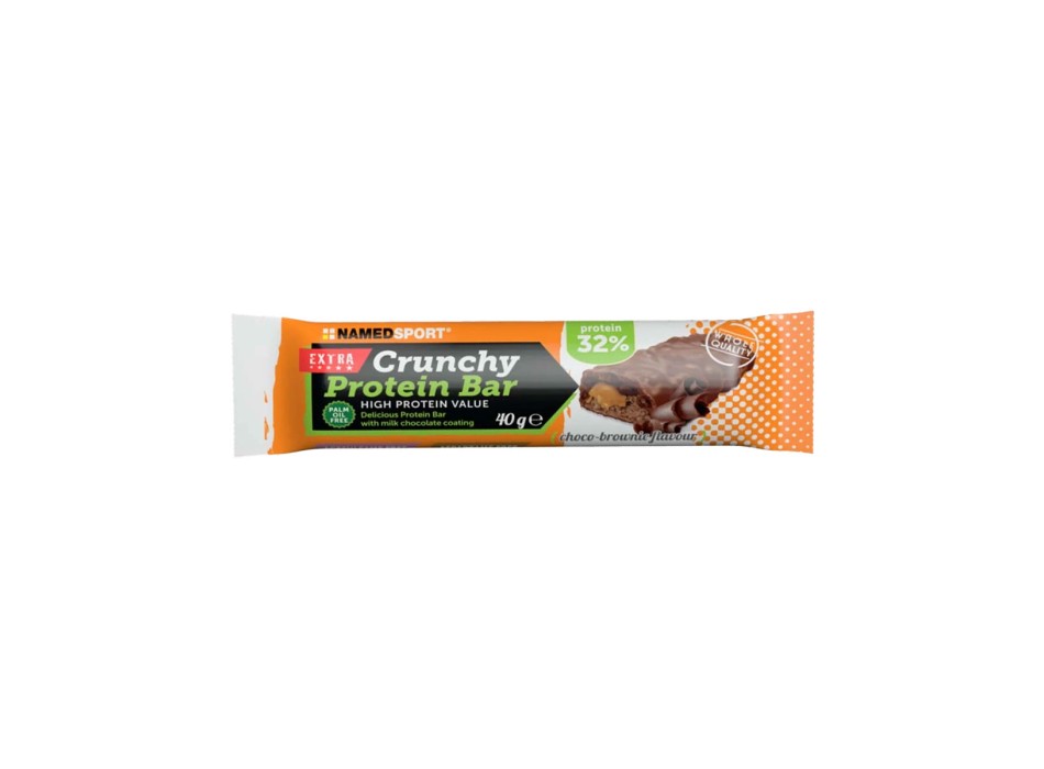 Crunchy Protein Bar NamedSport Barretta Proteica 32% Brownie 40g