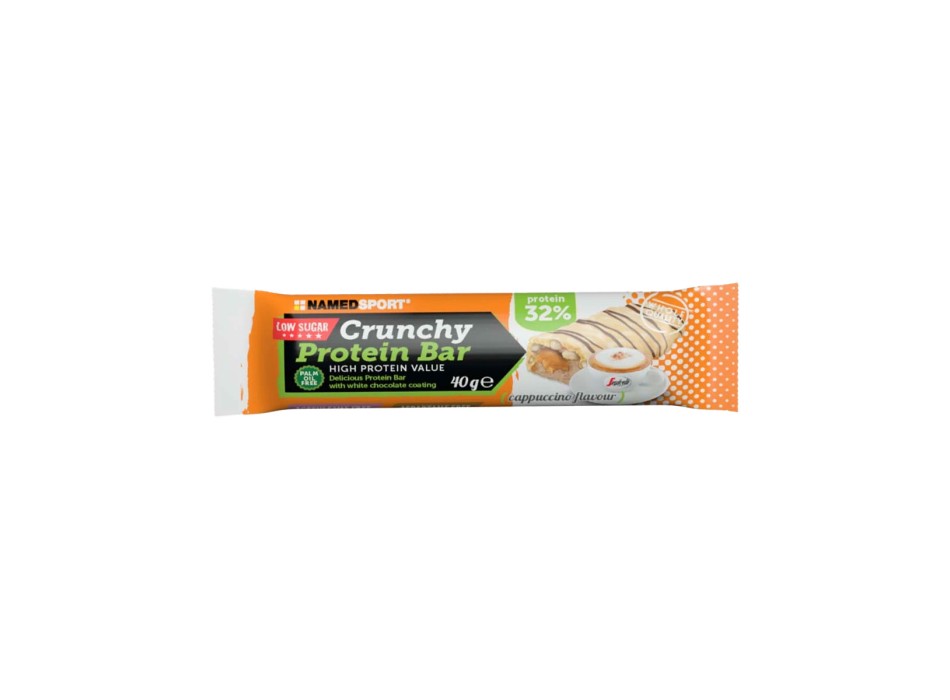 Crunchy Protein Bar NamedSport Barretta Proteica 32% Cappuccino 40g