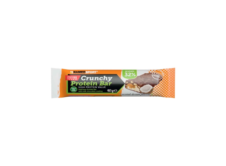 Crunchy Protein Bar NamedSport Barretta Proteica 32% Cocco 40g