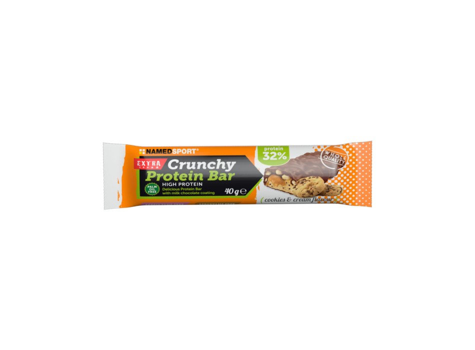 Crunchy Protein Bar NamedSport Barretta Proteica 32% Cookie & Cream 40g