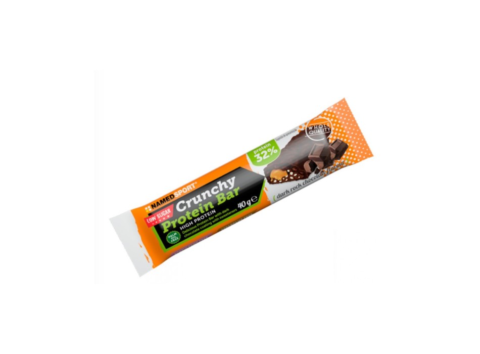 Crunchy Protein Bar NamedSport Barretta Proteica 32% Dark Rock Chocolate 40g