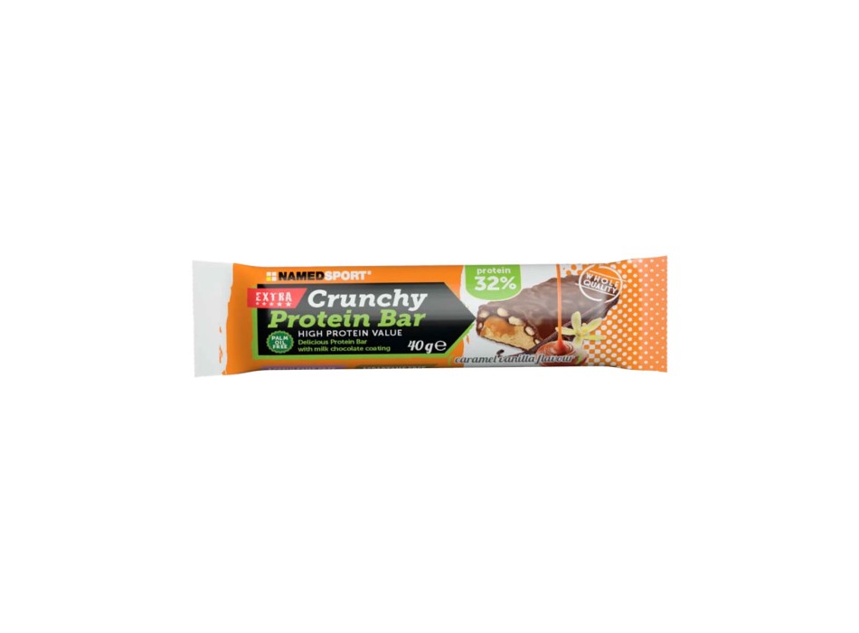 Crunchy Protein Bar NamedSport Barretta Proteica 32% Vaniglia e Caramello 40g