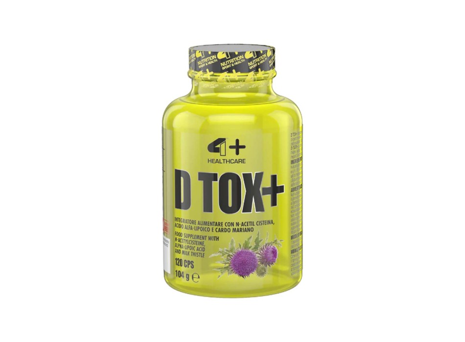 D TOX+ - Integratore a base di cardo mariano, NAC ed acido alfa-lipoico 4+ NUTRITION