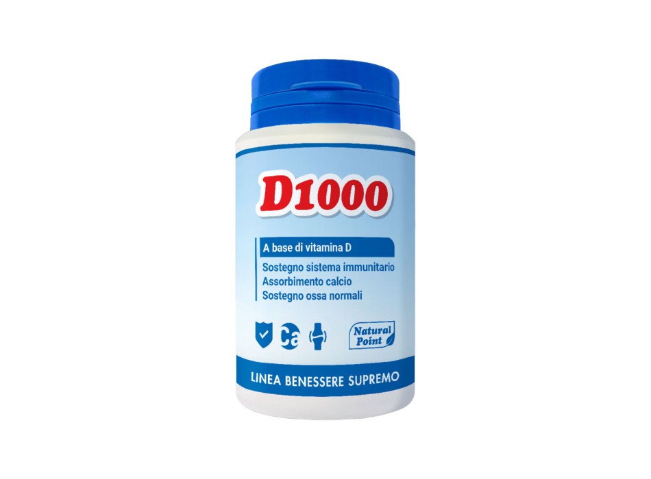 D1000 Natural Point 70 capsule Vitamina D3 Colecalciferolo Ossa Difese