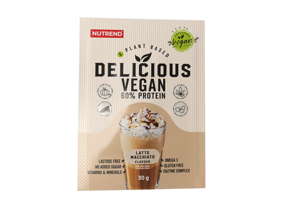 Delicious Vegan Protein Nutrend 30g Proteine Vegetali Latte Macchiato