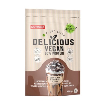 Delicious Vegan Protein Nutrend 450g Proteine Vegetali Cioccolato e Nociciola