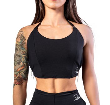 Deni x Nebbia Sports Crop Tank 309 Nero