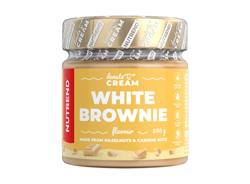 DeNuts Cream White Brownie Nutrend 250g Crema Proteica Senza Olio di Palma