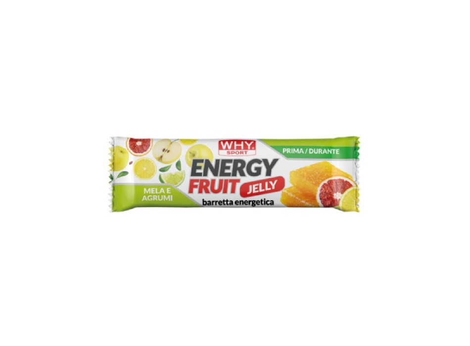 Energy Fruit Jelly WHYsport mattonella energetica gommosa 30g Mela Agrumi