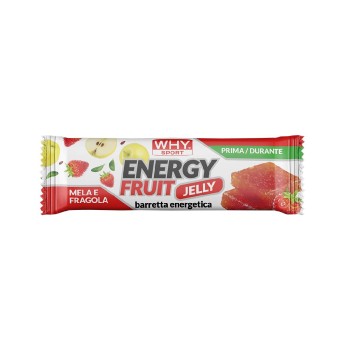 Energy Fruit Jelly WHYsport mattonella energetica gommosa 30g Mela Fragola