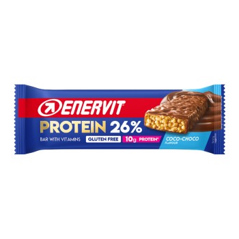 Enervit Protein Bar 26% Barretta Proteica Snack 40g cioccolato e cocco 