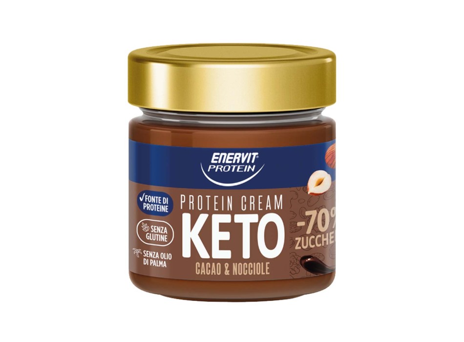 Enervit Protein Cream Keto crema spalmabile proteica barattolo 180g gusto cacao 