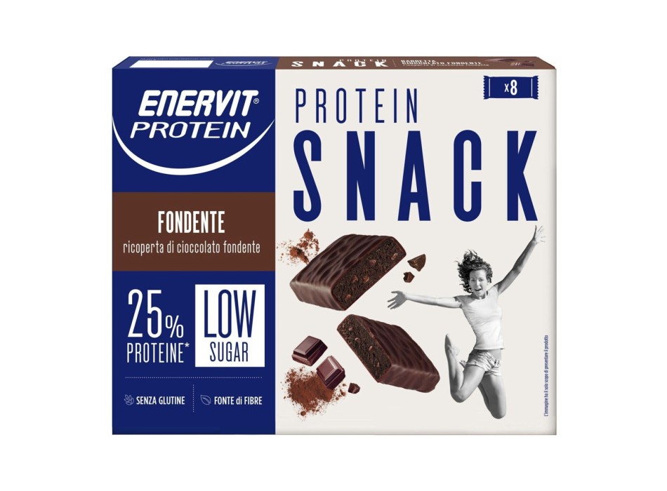Enervit Protein Snack barrette proteiche low sugar 8x27g fondente