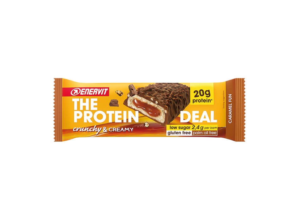 Enervit The Protein Deal barretta proteica low sugar caramello